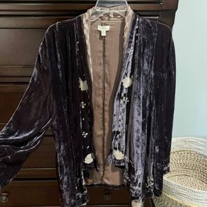 Soft velvety feel cardigan